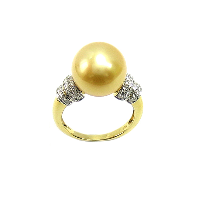 Golden South Sea Pearl Ring