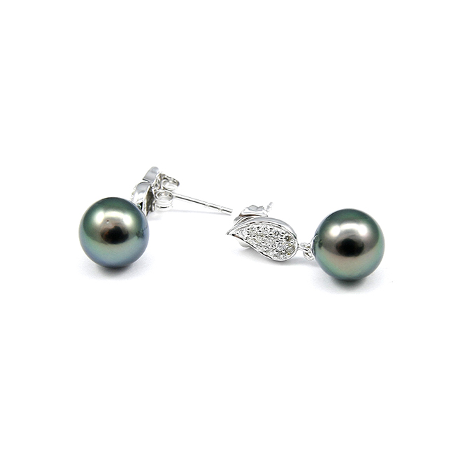 Bling Tahitian Pearl Earring