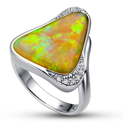 Crystal Opal Ring