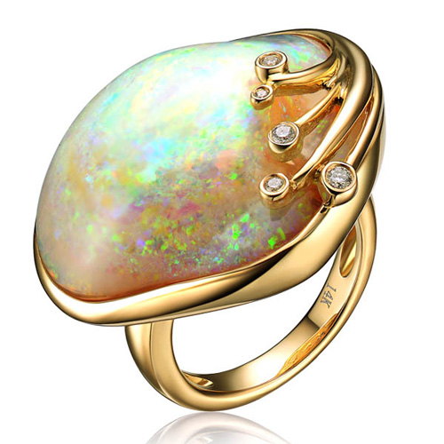 Crystal Opal Ring