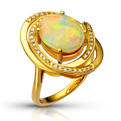 Crystal Opal Ring