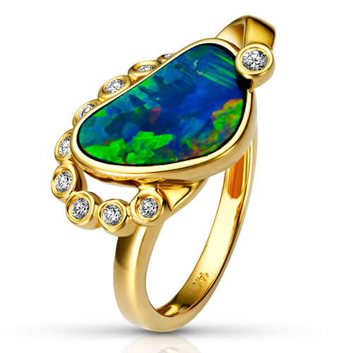 Doublet Opal Ring