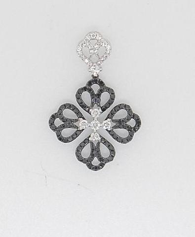 18K White Diamond Pendant