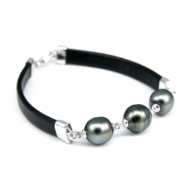 Tahitian Pearl Leather Bracelet