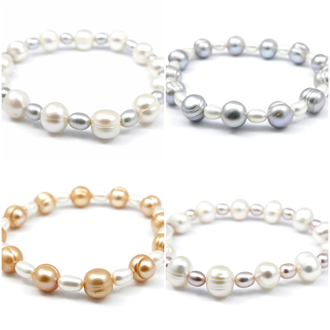 Multi-Color Freshwater Pearl Wrap Bracelet