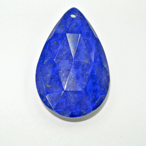 Lapis Faceted Pear