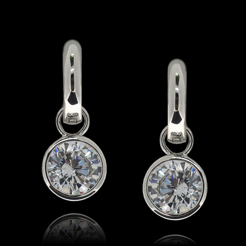 Sterling Silver Earrings with CZ