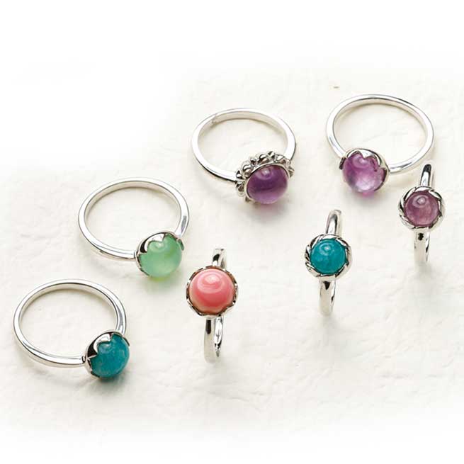 Silver Gemstone Ring