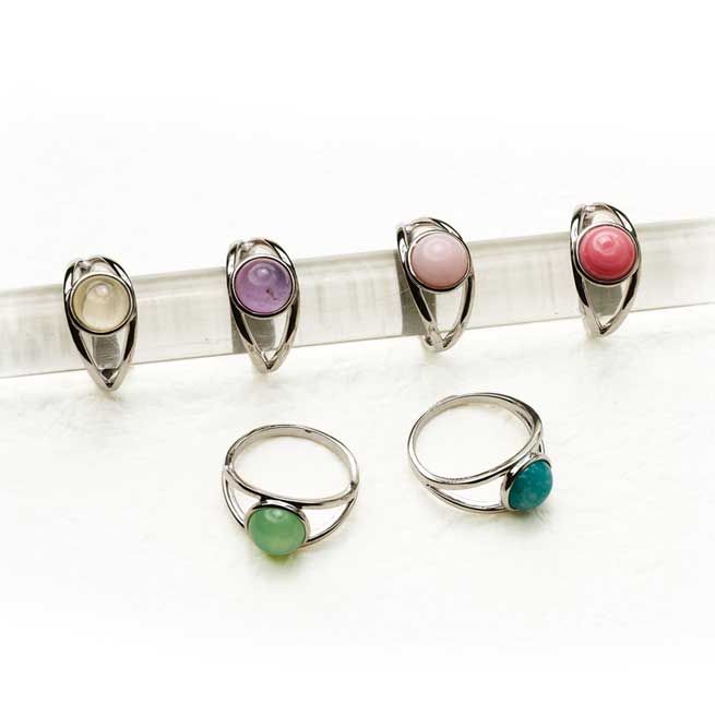 Silver Gemstone Ring