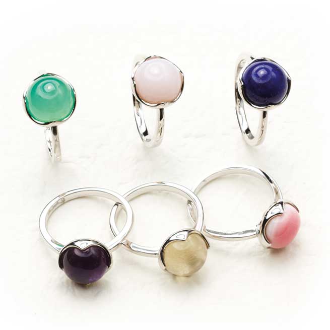 Silver Gemstone Ring