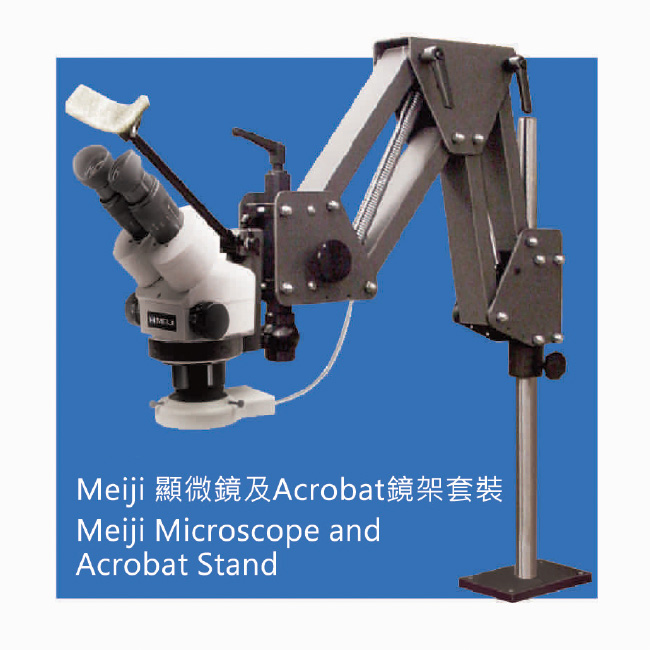 Meiji Microscope and Acrobat Stand