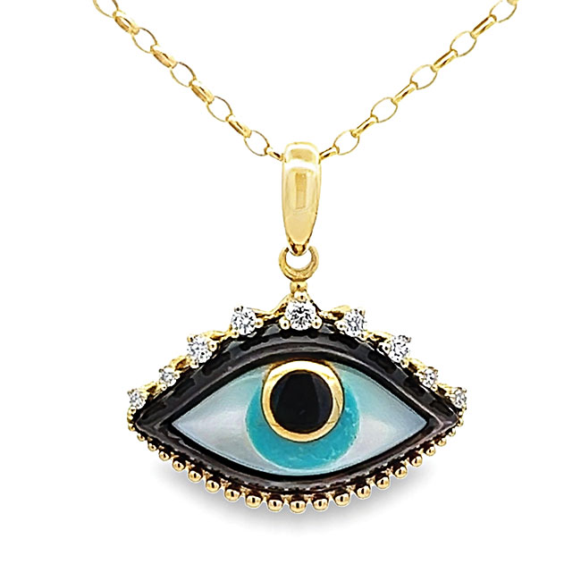 18KY Evil Eye Pendant